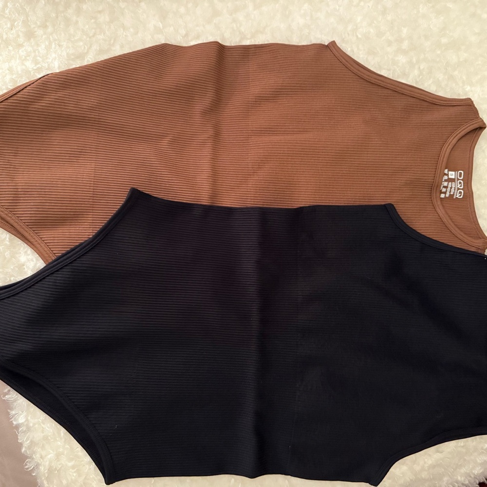 Brand New in package Ribbed Brown and Black Bodysuits Set - Never worn